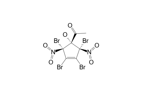 1-ACETYL-CIS-2,3,4,CIS-5-TETRABROMO-2,5-DINITRO-CYCLOPENT-3-EN-R-1-OL