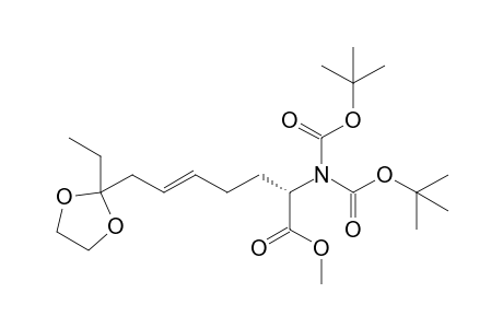 (S)-2-N,N-Di-tert-butyloxycarbonylamino-7-(2-ethyl[1,3]dioxolan-2-yl)hept-5-enoic acid methyl ester