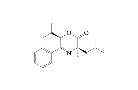 (3R,6S)-3-isobutyl-6-isopropyl-3-methyl-5-phenyl-3,6-dihydro-2H-1,4-oxazin-2-one