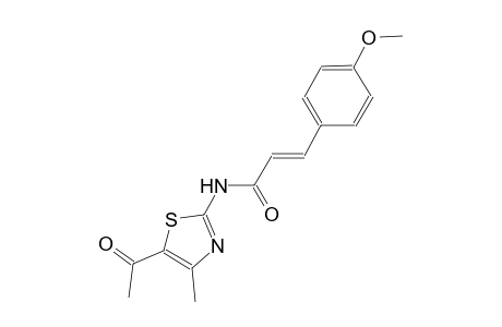 (2E)-N-(5-acetyl-4-methyl-1,3-thiazol-2-yl)-3-(4-methoxyphenyl)-2-propenamide