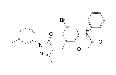 2-(4-bromo-2-{(Z)-[3-methyl-1-(3-methylphenyl)-5-oxo-1,5-dihydro-4H-pyrazol-4-ylidene]methyl}phenoxy)-N-phenylacetamide