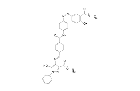 1H-Pyrazole-3-carboxylic acid, 4-[[4-[[4-[(3-carboxy-4-hydroxyphenyl)azo]phenyl]amino]carbonyl]phenyl]azo]-4,5-dihydro-5-oxo-1-phenyl-, disodium salt