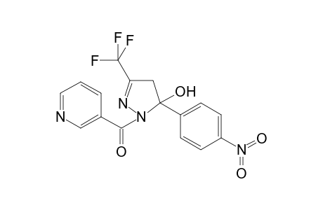 5-(4-Nitrophenyl)-1-(3-pyridinylcarbonyl)-3-(trifluoromethyl)-4,5-dihydro-1H-pyrazol-5-ol