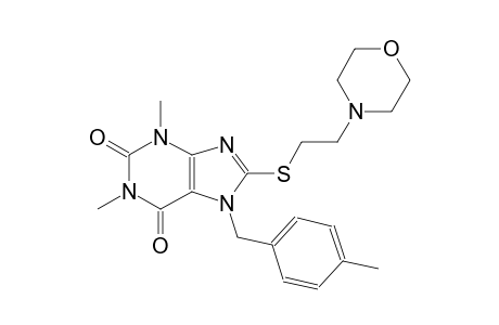 1,3-dimethyl-7-(4-methylbenzyl)-8-{[2-(4-morpholinyl)ethyl]sulfanyl}-3,7-dihydro-1H-purine-2,6-dione