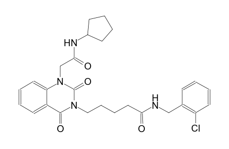 N-(2-chlorobenzyl)-5-(1-[2-(cyclopentylamino)-2-oxoethyl]-2,4-dioxo-1,4-dihydro-3(2H)-quinazolinyl)pentanamide