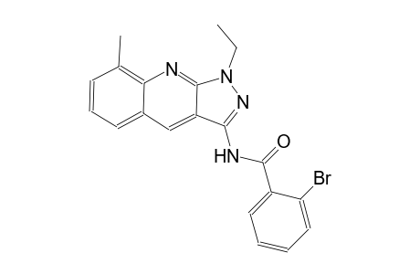 2-bromo-N-(1-ethyl-8-methyl-1H-pyrazolo[3,4-b]quinolin-3-yl)benzamide