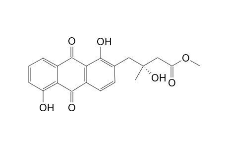 Methyl (3R)-4-(1',5'-dihydroxy-9',10'-anthraquinon-2'-yl)-3-hydroxy-3-methylbutanoate