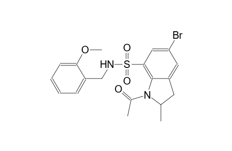 1H-indole-7-sulfonamide, 1-acetyl-5-bromo-2,3-dihydro-N-[(2-methoxyphenyl)methyl]-2-methyl-