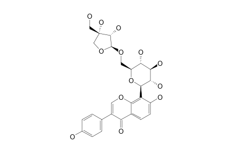 DAIDZEIN-8-C-APIOFURANOSYL-(1->6)-GLUCOPYRANOSIDE