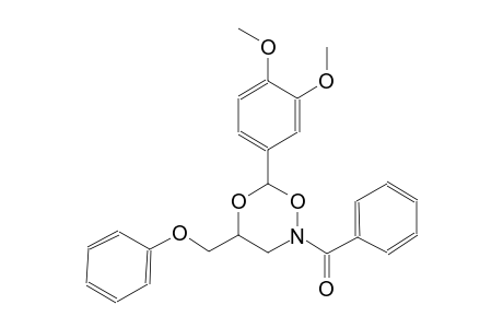 2H-1,5,2-dioxazine, 2-benzoyl-6-(3,4-dimethoxyphenyl)dihydro-4-(phenoxymethyl)-