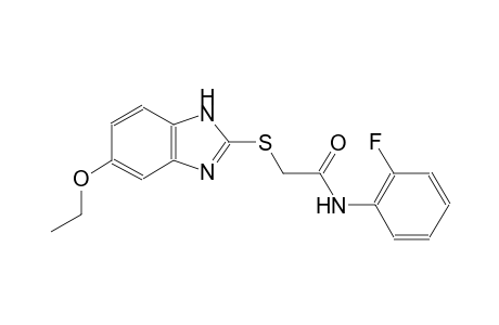 2-[(5-ethoxy-1H-benzimidazol-2-yl)sulfanyl]-N-(2-fluorophenyl)acetamide