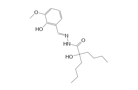 2-butyl-2-hydroxy-N'-[(E)-(2-hydroxy-3-methoxyphenyl)methylidene]hexanohydrazide