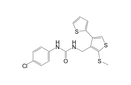1-(p-chlorophenyl)-3-{[2-(methylthio)-4-(2-thienyl)-3-thienyl]methyl}urea
