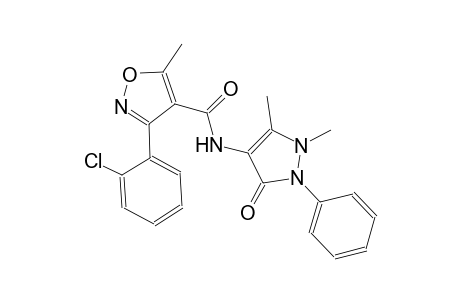 3-(2-Chlorophenyl)-N-(1,5-dimethyl-3-oxidanylidene-2-phenyl-pyrazol-4-yl)-5-methyl-1,2-oxazole-4-carboxamide