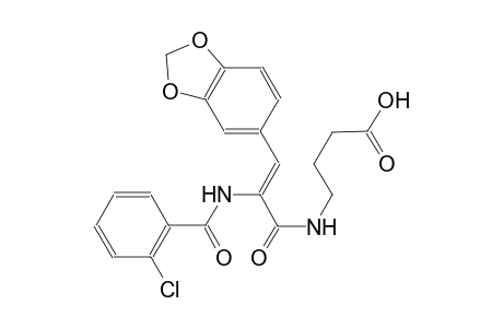 4-({(2Z)-3-(1,3-benzodioxol-5-yl)-2-[(2-chlorobenzoyl)amino]-2-propenoyl}amino)butanoic acid