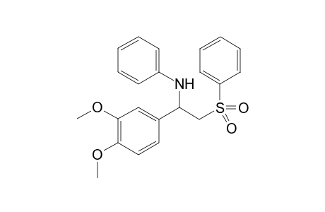 N-(1-(3,4-Dimethoxyphenyl)-2-(phenylsulfonyl)ethyl)aniline