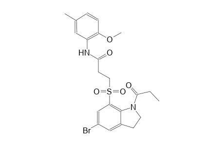 propanamide, 3-[[5-bromo-2,3-dihydro-1-(1-oxopropyl)-1H-indol-7-yl]sulfonyl]-N-(2-methoxy-5-methylphenyl)-