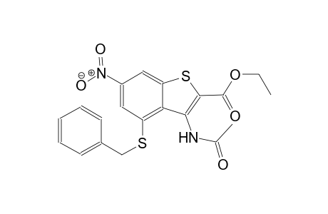 3-Acetamido-4-(benzylthio)-6-nitro-benzothiophene-2-carboxylic acid ethyl ester