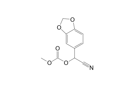 2-(3,4-Methylenedioxyphenyl)-2-(methoxycarbonyloxy)acetonitrile