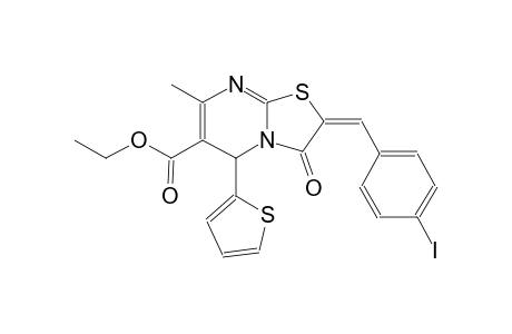 ethyl (2E)-2-(4-iodobenzylidene)-7-methyl-3-oxo-5-(2-thienyl)-2,3-dihydro-5H-[1,3]thiazolo[3,2-a]pyrimidine-6-carboxylate