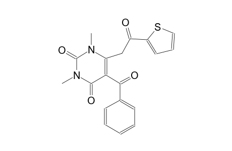 2,4(1H,3H)-pyrimidinedione, 5-benzoyl-1,3-dimethyl-6-[2-oxo-2-(2-thienyl)ethyl]-