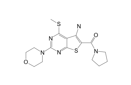5-AMINO-4-METHYLSULFANYL-2-MORPHOLINOTHIENO-[2,3-D]-PYRIMIDIN-6-CARBOXYLIC-ACID-PYRROLIDIDE