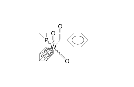 Dicarbonyl-(.eta./5/-cyclopentadienyl)-(1-[4-tolyl]-2-oxo-vinyl-(trimethylphosphane) tungsten