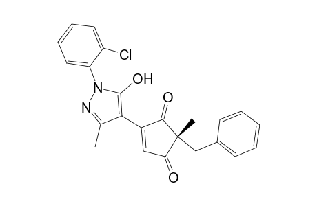 (R)-2-Benzyl-4-(1-(2-chlorophenyl)-5-hydroxy-3-methyl-1H-pyrazol-4-yl)-2-methylcyclopent-4-ene-1,3-dione