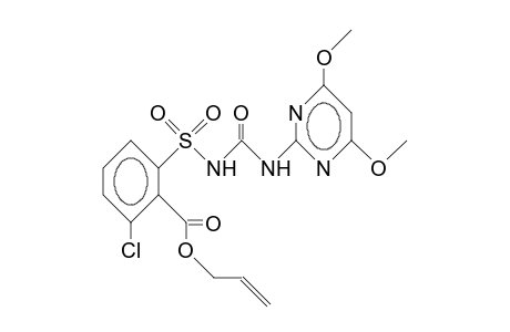 Benzoic acid, 2-chloro-6-[[[[(4,6-dimethoxy-2-pyrimidinyl)amino]carbonyl]amino]sulfonyl]-, 2-propenyl ester