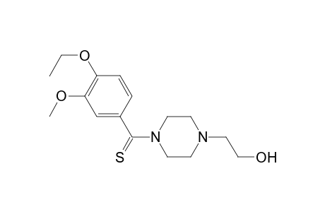 1-Pyrazineethanol, 4-[(4-ethoxy-3-methoxyphenyl)carbonothioyl]hexahydro-