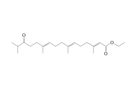 (2E,6E,10E)-14-keto-3,7,11,15-tetramethyl-hexadeca-2,6,10-trienoic acid ethyl ester