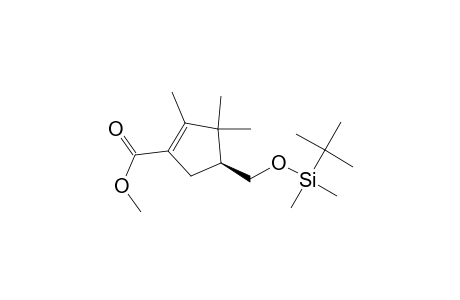1-Cyclopentene-1-carboxylic acid, 4-[[[(1,1-dimethylethyl)dimethylsilyl]oxy]methyl]-2,3,3-trimethyl-, methyl ester, (S)-