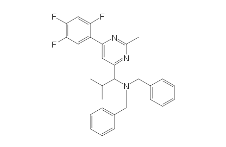 N,N-Dibenzyl-2-methyl-1-[2-methyl-6-(2,4,5-trifluorophenyl)-4-pyrimidinyl]-1-propanamine