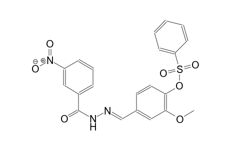 2-methoxy-4-{(E)-[(3-nitrobenzoyl)hydrazono]methyl}phenyl benzenesulfonate
