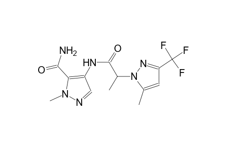 1-methyl-4-({2-[5-methyl-3-(trifluoromethyl)-1H-pyrazol-1-yl]propanoyl}amino)-1H-pyrazole-5-carboxamide