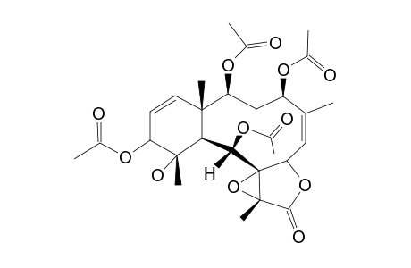 (1S*,2S*,4R*,5Z,7S*,8S*,9S*,10S*,11S*,12R*,13Z,17R*)-2,4,9,12-TETRAACETOXY-8,17-EPOXY-11-HYDROXYBRIARA-5,13-DIEN-18-ONE