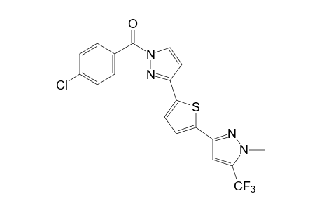 1-(p-chlorobenzoyl)-3-{5-[1-methyl-5-(trifluoromethyl)pyrazol-3-yl]-2-thienyl}pyrazole