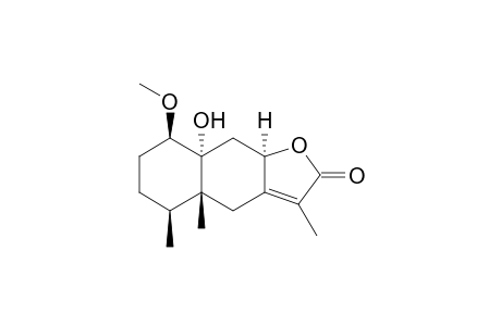 1-Methoxy-10-hydroxy-4,5,11-trimethyl-(perhydro)-.delta(7,11)-naphthaleno[7,8-b]furan-12-one