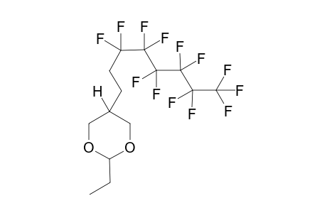 trans/cis-2-Ethyl-5-(3,4,5,6,7,8-tridecafluorooctyl-1,3-dioxacyclohexane