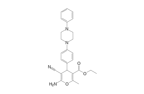 ethyl 6-amino-5-cyano-2-methyl-4-(4-(4-phenylpiperazin-1-yl)phenyl)-4H-pyran-3-carboxylate