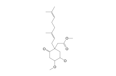 METHYL_2-(1'-BETA-GERANOYL-5'-BETA-HYDROXY-4'-BETA-METHOXY-2'-OXOCYCLOHEX-3'-ENYL)-ACETATE