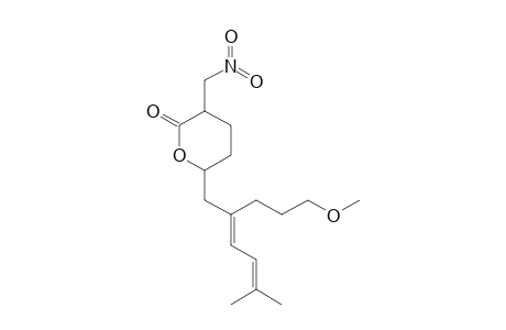 (E)-6-(2-(3-METHOXYPROPYL)-5-METHYLHEXA-2,4-DIENYL)-3-(NITROMETHYL)-TETRAHYDROPYRAN-2-ONE;MAJOR-DIASTEREOMER