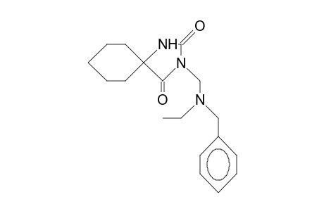 3-(N-Benzyl-N-ethyl-aminomethyl)-1,3-diaza-spiro(4.5)decane-2,4-dione