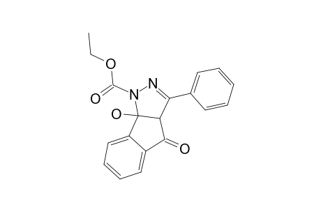 1-Carbethoxy-3-phenyl-3a,8b-dihydro-8b-hydroxy-indeno-[1,2-C]-pyrazol-4-one
