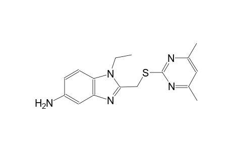 1H-benzimidazol-5-amine, 2-[[(4,6-dimethyl-2-pyrimidinyl)thio]methyl]-1-ethyl-