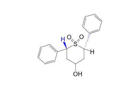 cis-2,6-DIPHENYLTETRAHYDROTHIOPYRAN-4^a-OL, 1,1-DIOXIDE