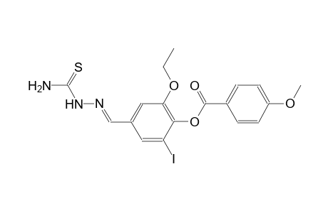 4-{(E)-[(aminocarbothioyl)hydrazono]methyl}-2-ethoxy-6-iodophenyl 4-methoxybenzoate