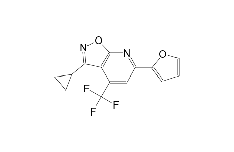 isoxazolo[5,4-b]pyridine, 3-cyclopropyl-6-(2-furanyl)-4-(trifluoromethyl)-