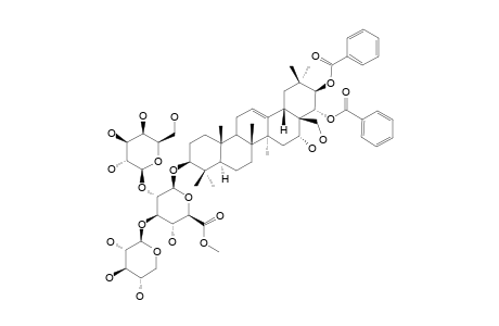 ACUTANGULOSIDE-D-METHYLESTER;3-O-BETA-D-XYLOPYRANOSYL-(1->3)-[BETA-D-GALACTOPYRANOSYL-(1->2)]-BETA-D-METHYLGLUCURONOPYRANOSYL-21,22-O-DIBENZOYL