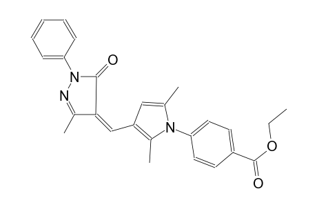 ethyl 4-{2,5-dimethyl-3-[(Z)-(3-methyl-5-oxo-1-phenyl-1,5-dihydro-4H-pyrazol-4-ylidene)methyl]-1H-pyrrol-1-yl}benzoate